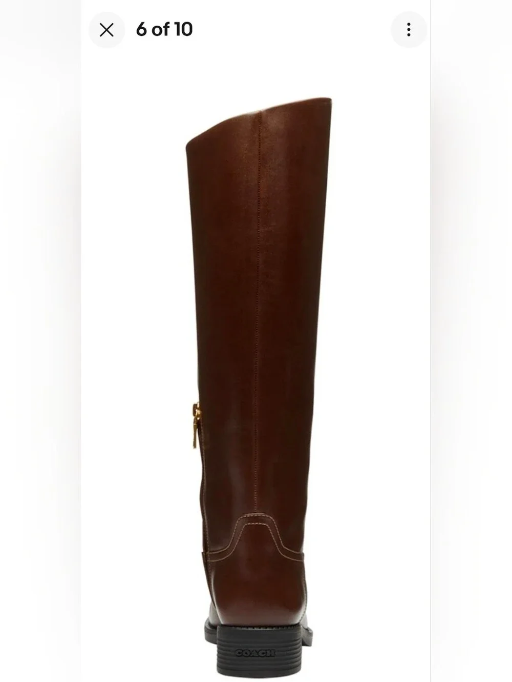 COACH Women's Tall Riding Boots in Dark Brown SIZE 6  EUR 37